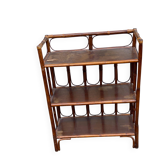 Large vintage rattan and wicker shelf