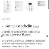 Pair of Design Wall Sconces "Gesto" , Bruno Gecchelin for Skipper, 1970s