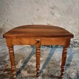 Antique folding demi-lune table, dining table, console.