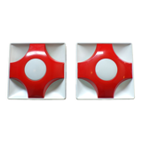 Pair of wall lamps Solken Leuchten space age