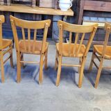 Series of 4 vintage luterma bistro chairs 1950