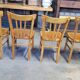 Série de 4 chaises de bistrot luterma 1950 vintage