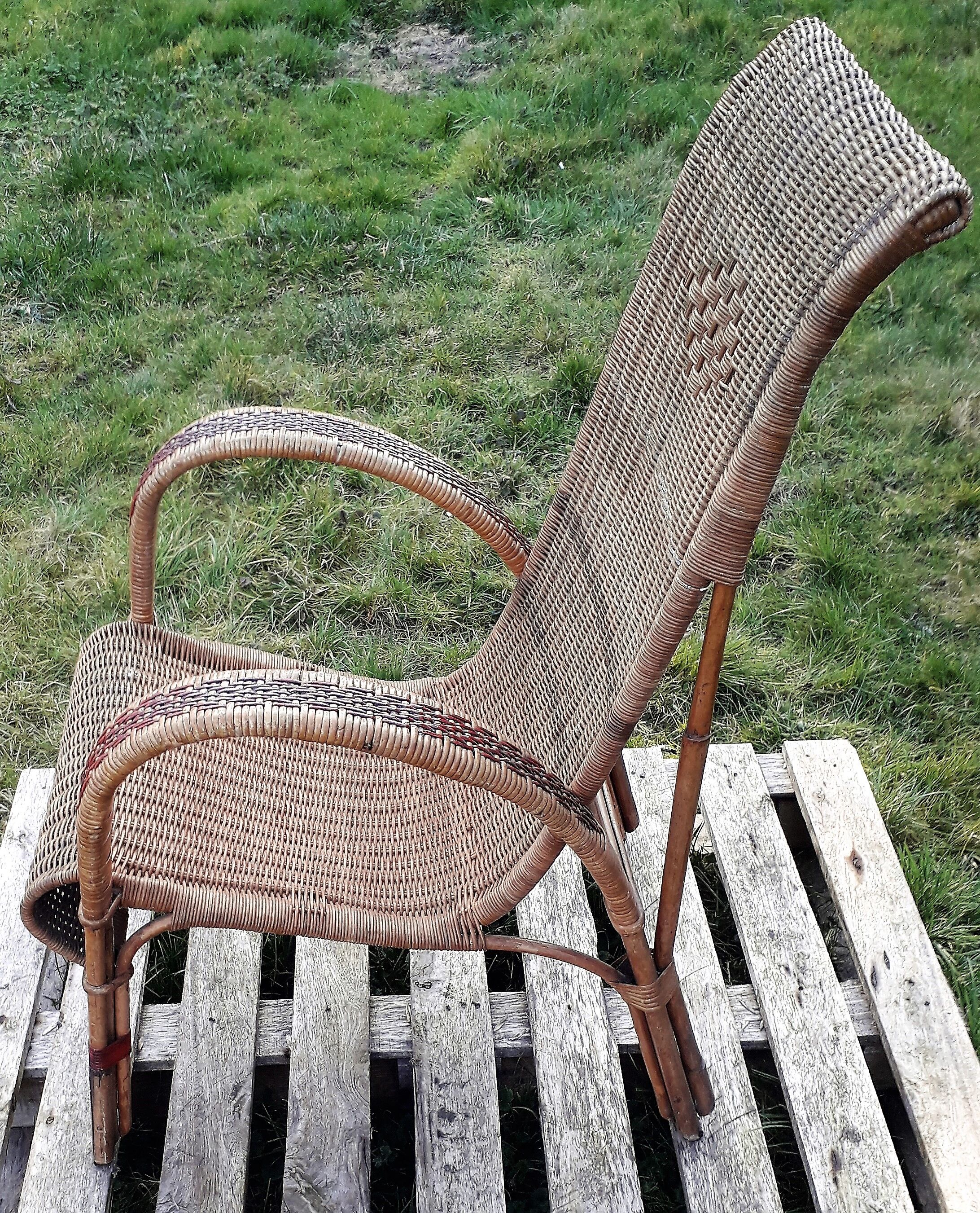 Rattan armchair