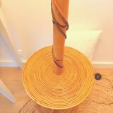 Vintage rattan floor lamp
