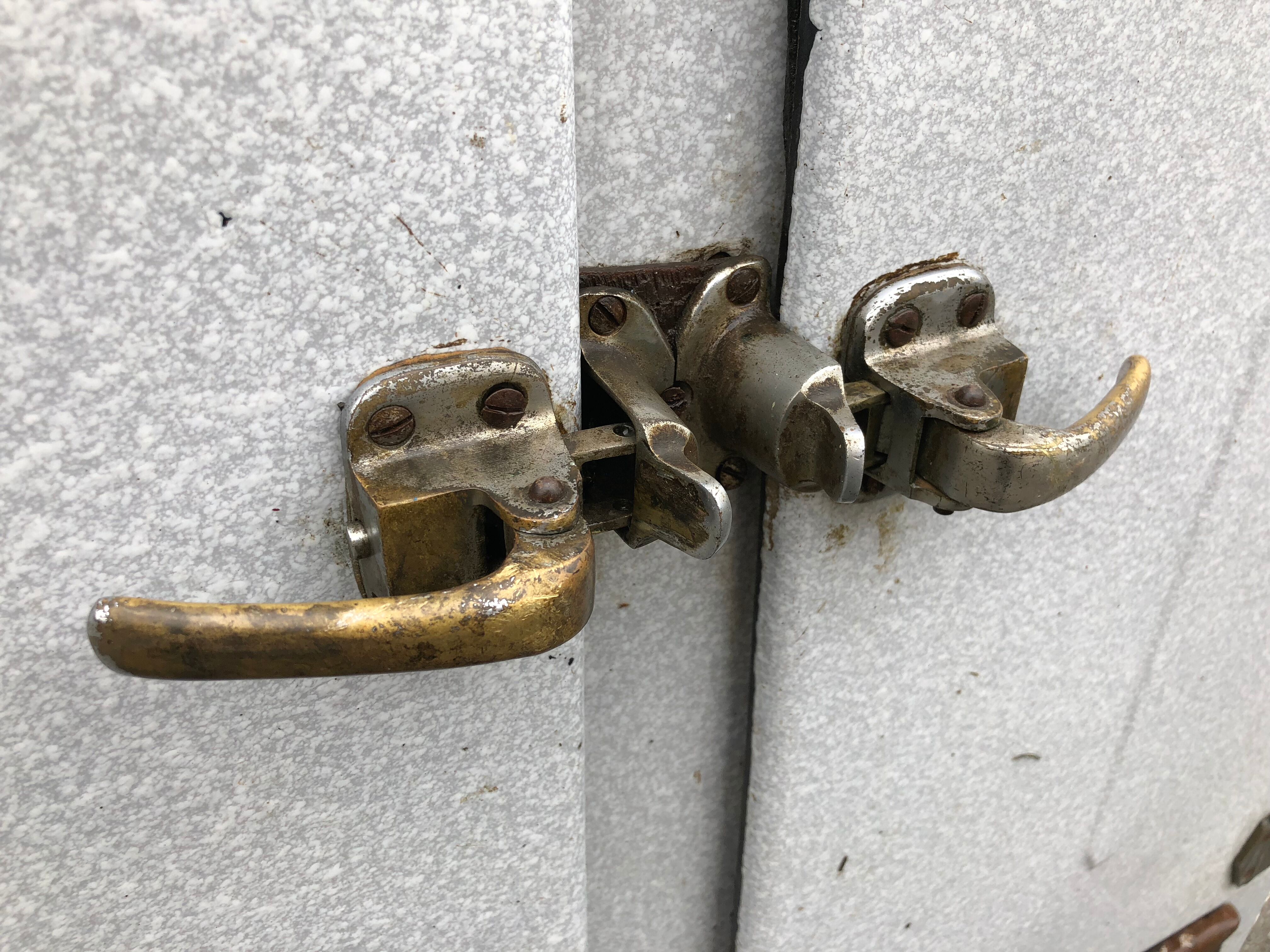 Fridge cabinet antique enamel furniture of metier