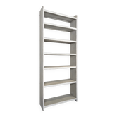 Grande étagère bibliothèque en bois peint blanc