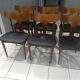 Suite of 6 scandinavian chairs teck Samcom Denmark 1960