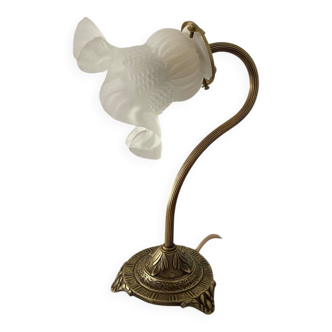 Small antique swan neck lamp