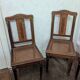 Set of 6 Louis XVI chairs in marquetry wood and caning.
