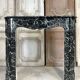Louis XV style fireplace in green marble, 1900s