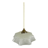 Suspension and glass rosette from clichy and porcelain