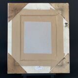 Miroir noir et or style Empire 34x39cm