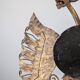 Spanish Neogothic Style Gilded Iron Mirror with Two-Headed Dragon