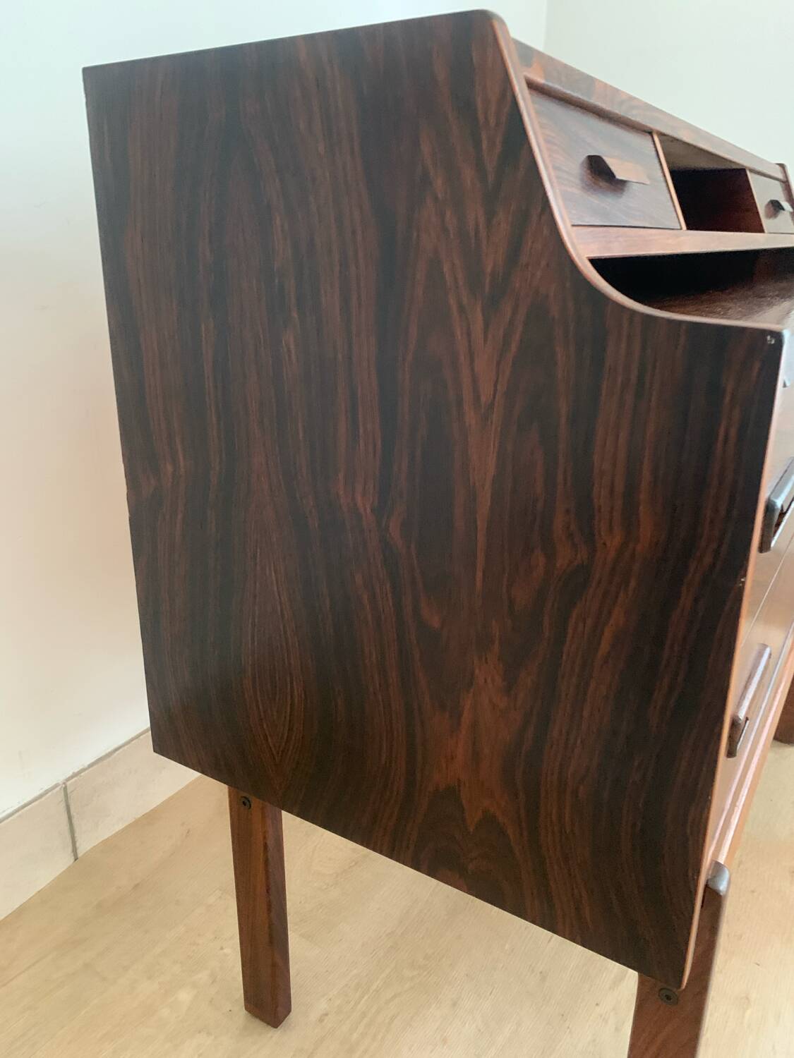 Scandinavian rosewood secretary desk by Arne Wahl Iversen