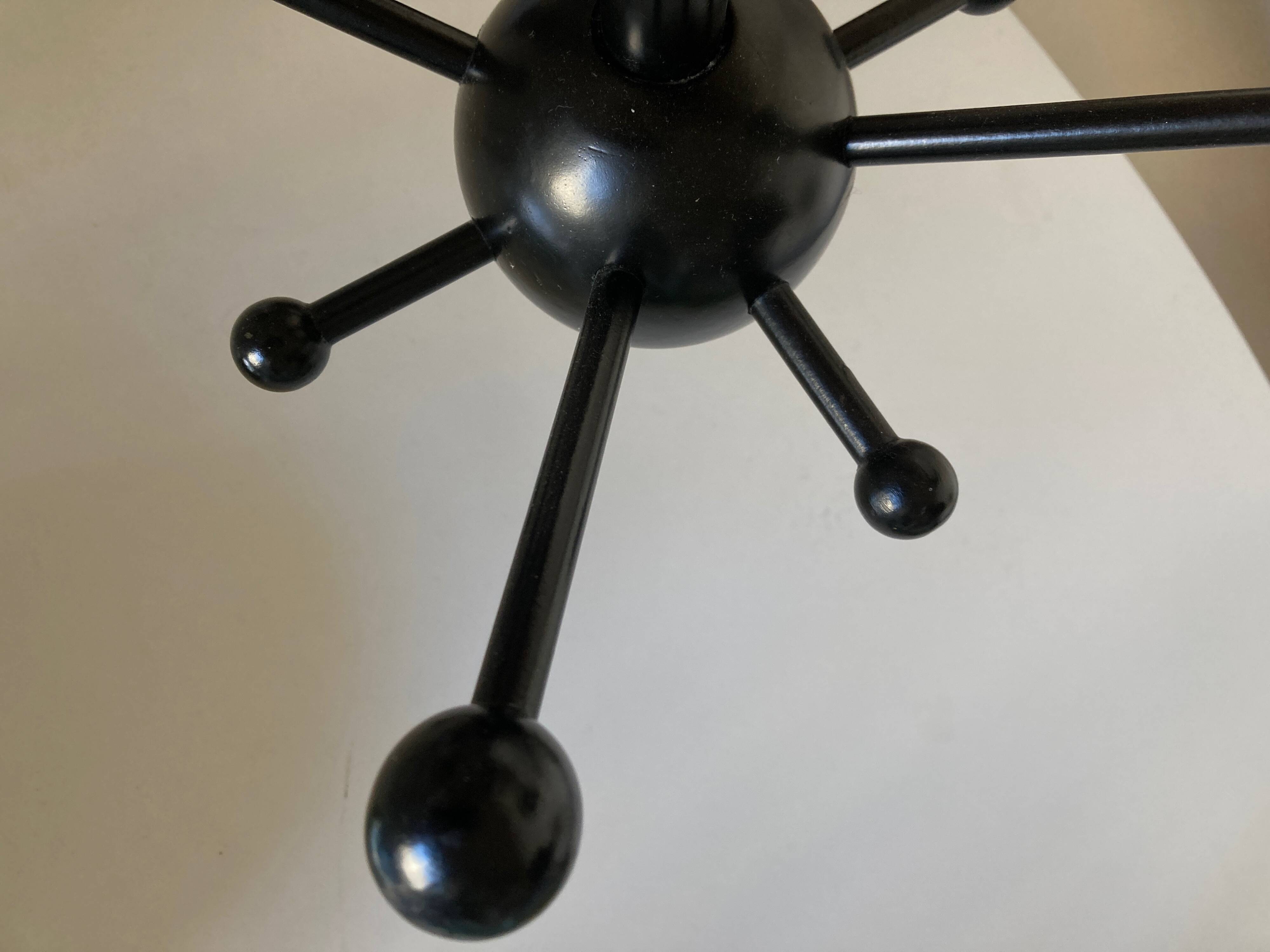 Pair of black space age sputnik coat racks