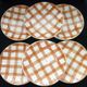 Set of 6 flat plates Badonviller Decoration yellow tiles