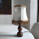 Lampe à poser en bois tourné