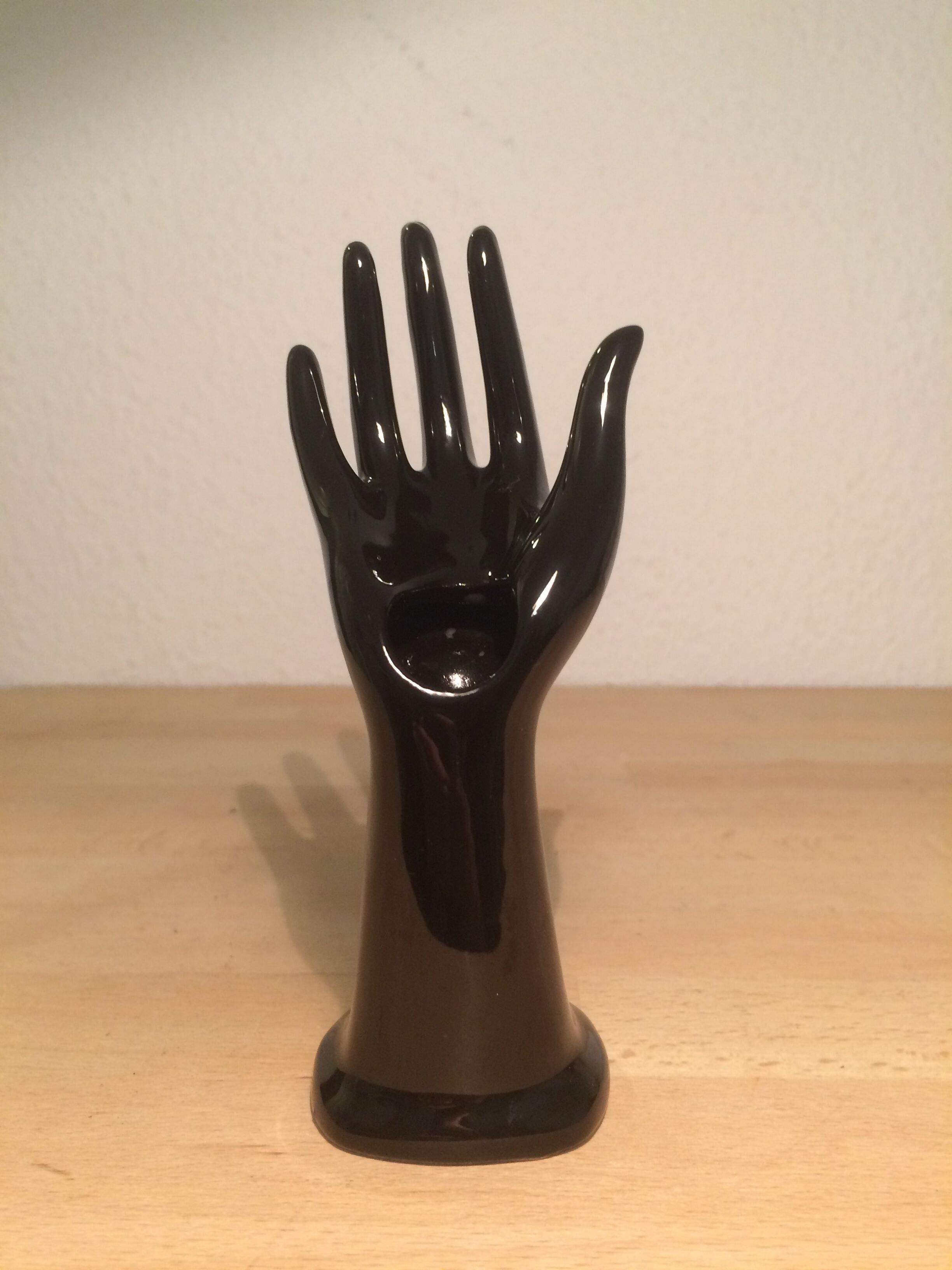 Hand baguier soliflore black ceramic