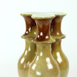 Tripple Vase In Ceramics, Czechoslovakia 1960s