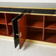 Black lacquered and brass inlade by J.C. Mahey 70s