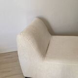 White corduroy armchair