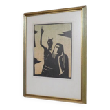 Swedish lithograph by Ake Holm 1960