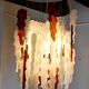 Bicolour cascade chandelier Poliarte by Albano Poli, Murano, 1970, Italy