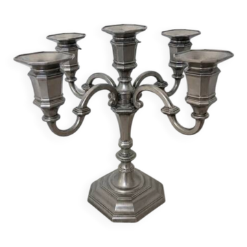 Vintage silver-plated five-branch candlestick