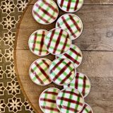 Lot de 12 assiettes dessert anciennes, modèle Sousse de Digoin Sarreguemine