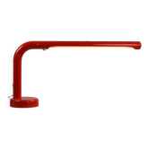 Lampe de bureau "Tube" rouge conçue par Anders Pehrson pour Ateljé Lyktan, Suède, années 1970.