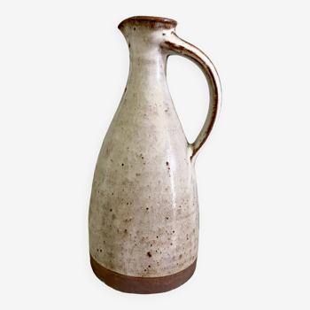 Roger Jacques oil bottle, Le Puisaye ceramics