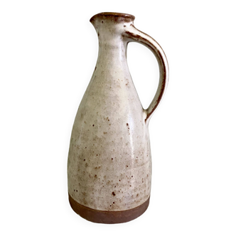Roger Jacques oil bottle, Le Puisaye ceramics