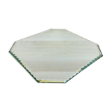 Mirror octagonal chiseled tray 24x24cm