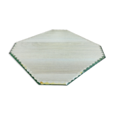 Mirror octagonal chiseled tray 24x24cm