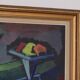 Original mid-century Swedish oil on canvas – “Kubisk Still Life” by Bror Göransson – vintage & framed – 75 × 64 cm (29.5" × 25.2")
