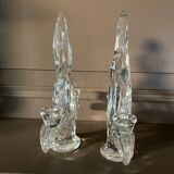 Crystal candle holders