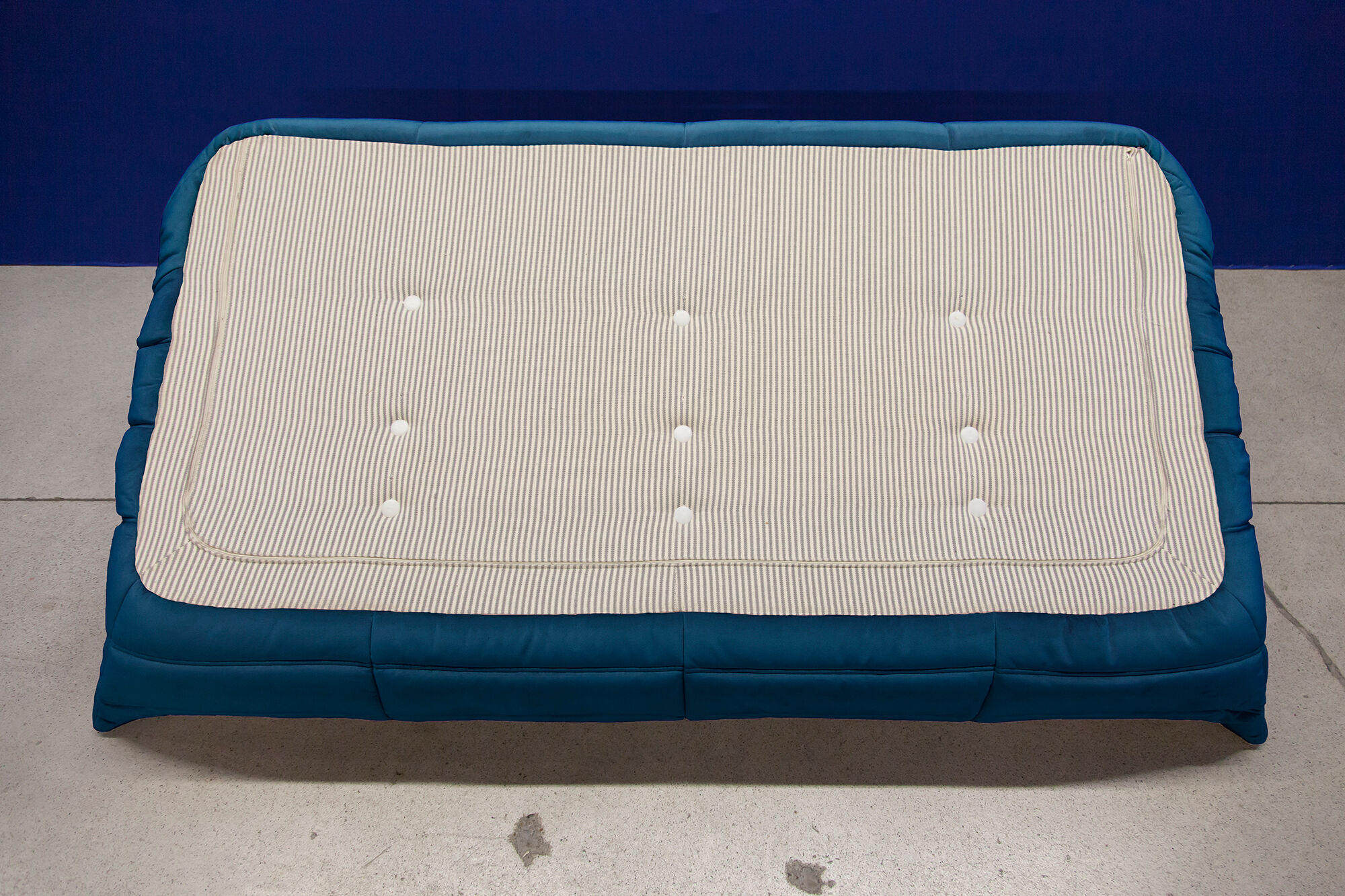 Sofa and ottoman in velvet designed by Michel Ducaroy 1973