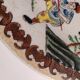 Vintage plate signed with Asian decor in earthenware 26cm