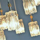 Modernist Crystal hanging 7 Fires, Germany 60s