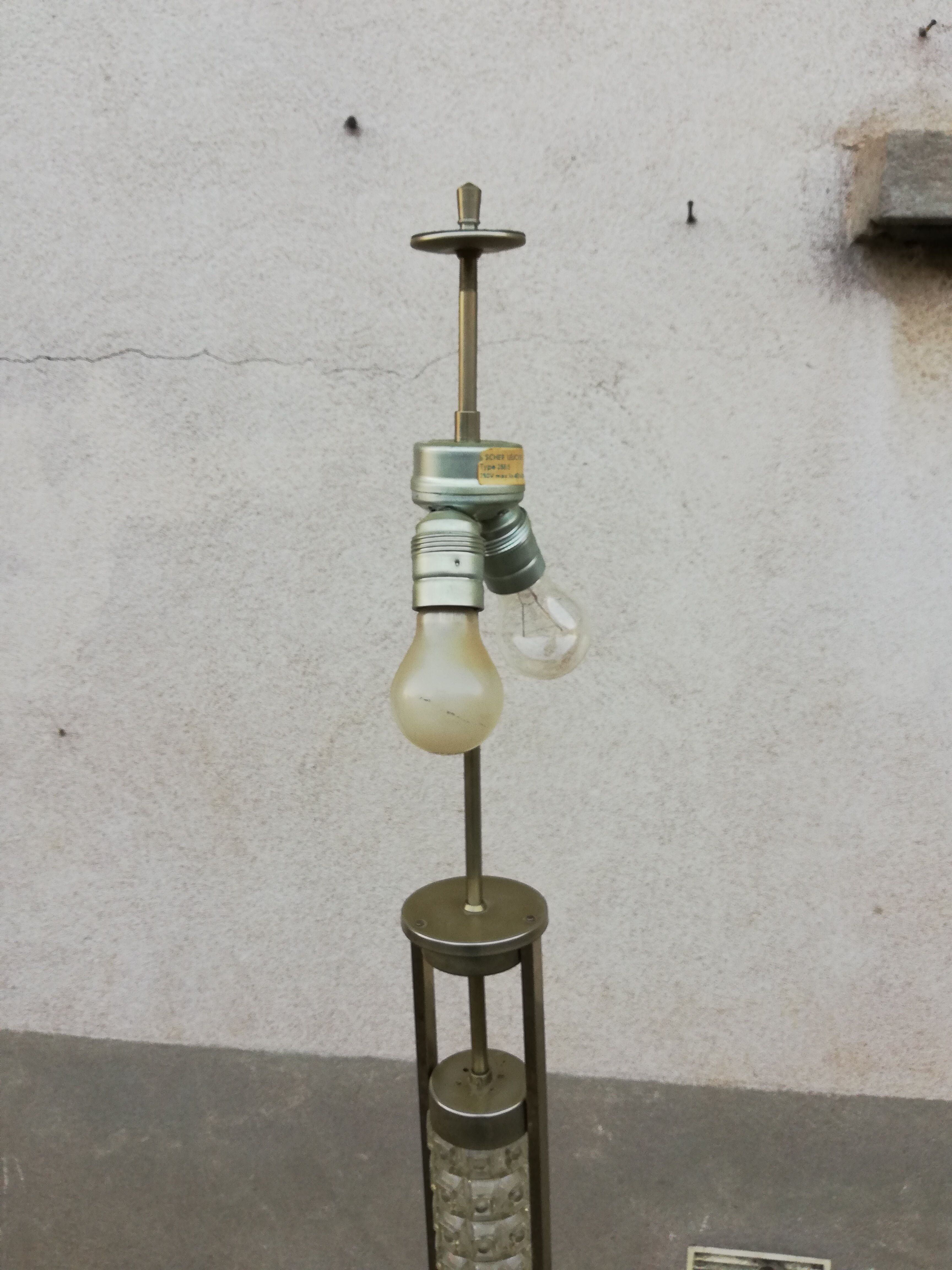 Vintage chrome and glass floor lamp 5 lights