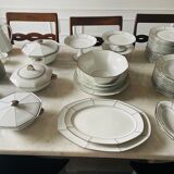 Bernardaud rare table service with platinum pattern art deco