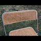 Suite de 5 chaises pliables cannages chrome 1970 Elios