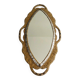 Large papier-mâché mirror, inlays and mirror marquetry.