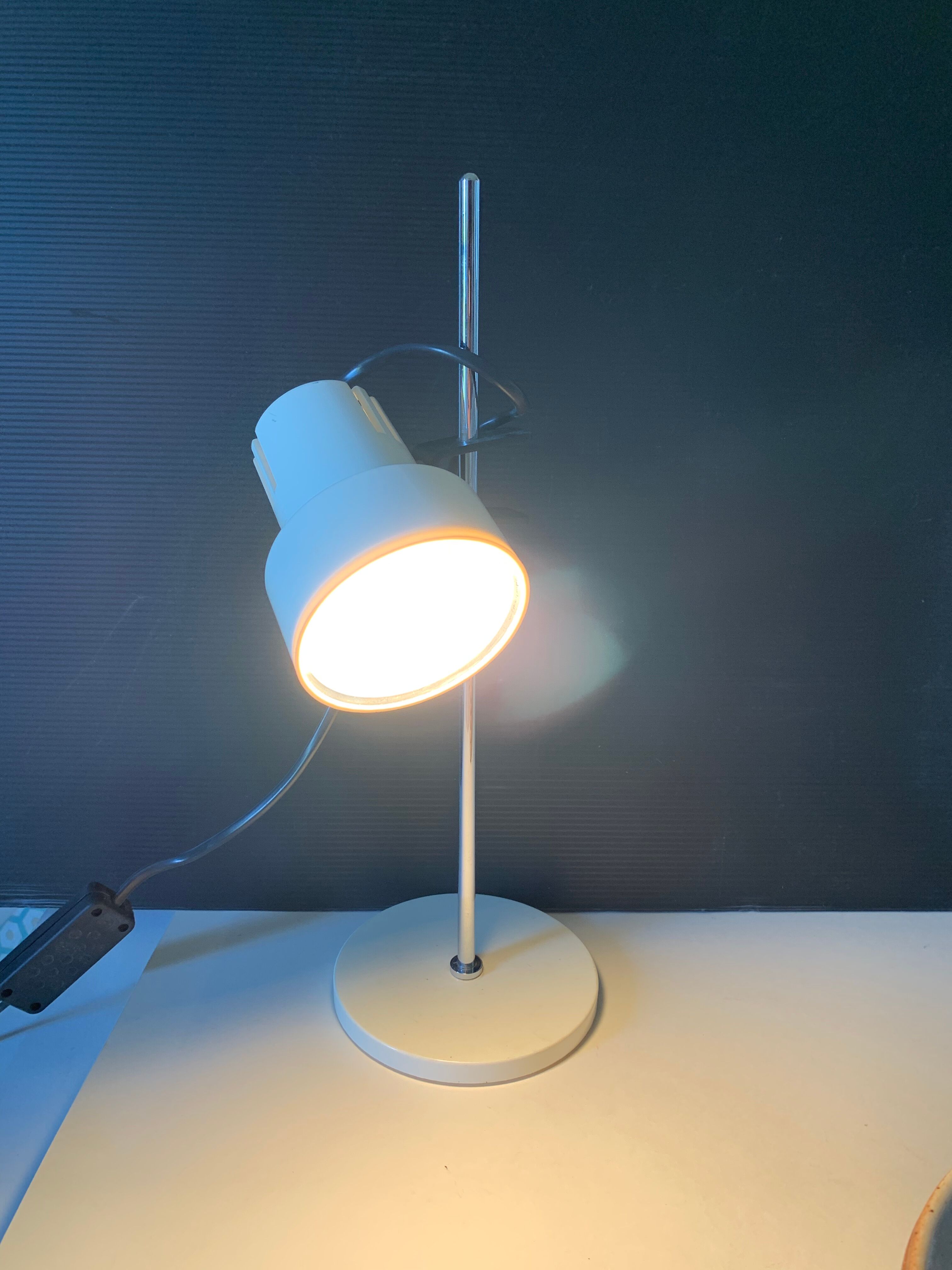 Vintage white desk lamp