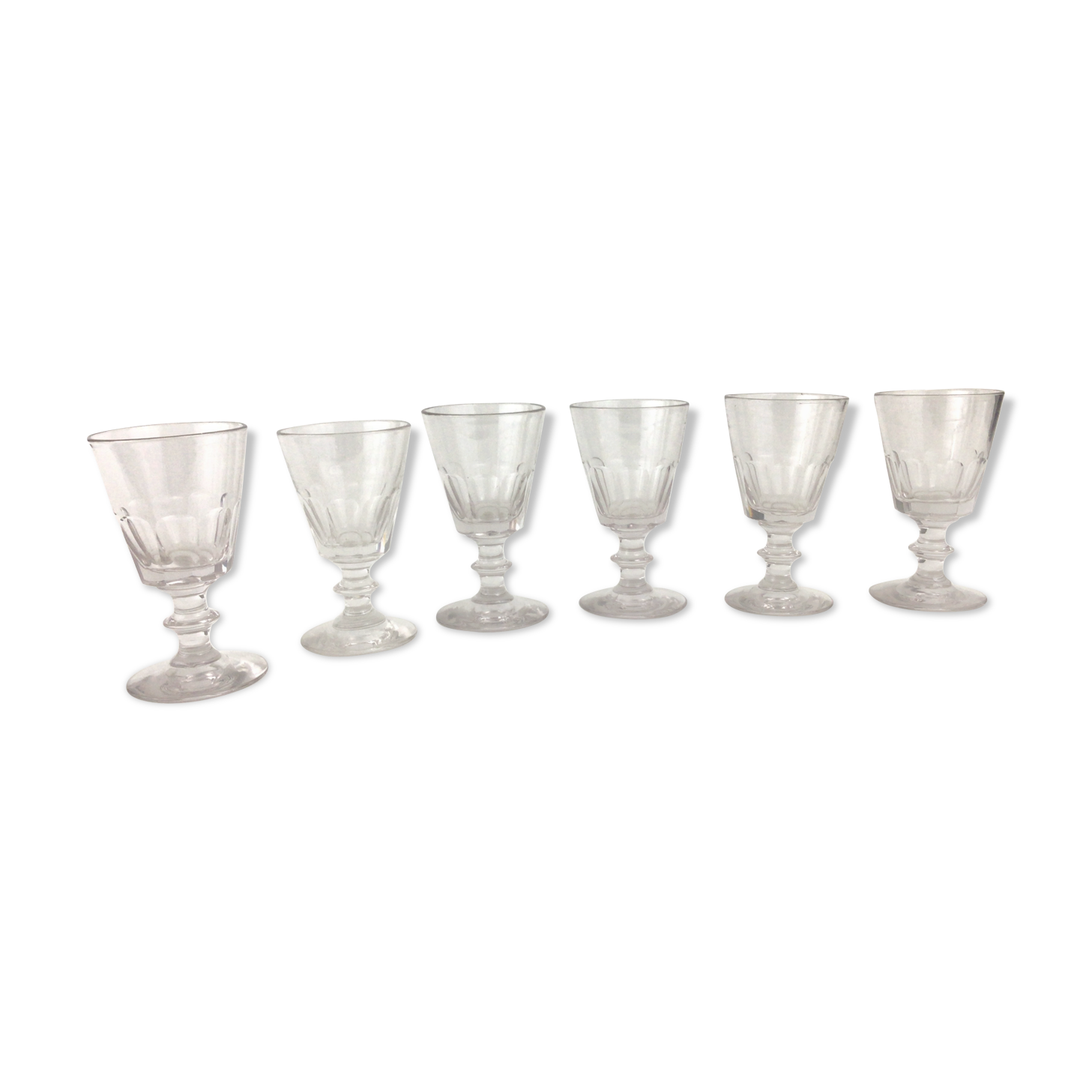 6 crystal glasses of Baccarat Saint Louis XIXeme