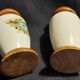 Pair of vintage ceramic and wood salt and pepper shakers