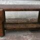 Workbench in raw wood with the press