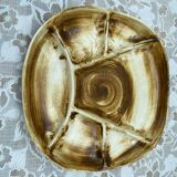 6 Longchamp Fondue Plates – 22 cm – Vintage Enameled Stoneware