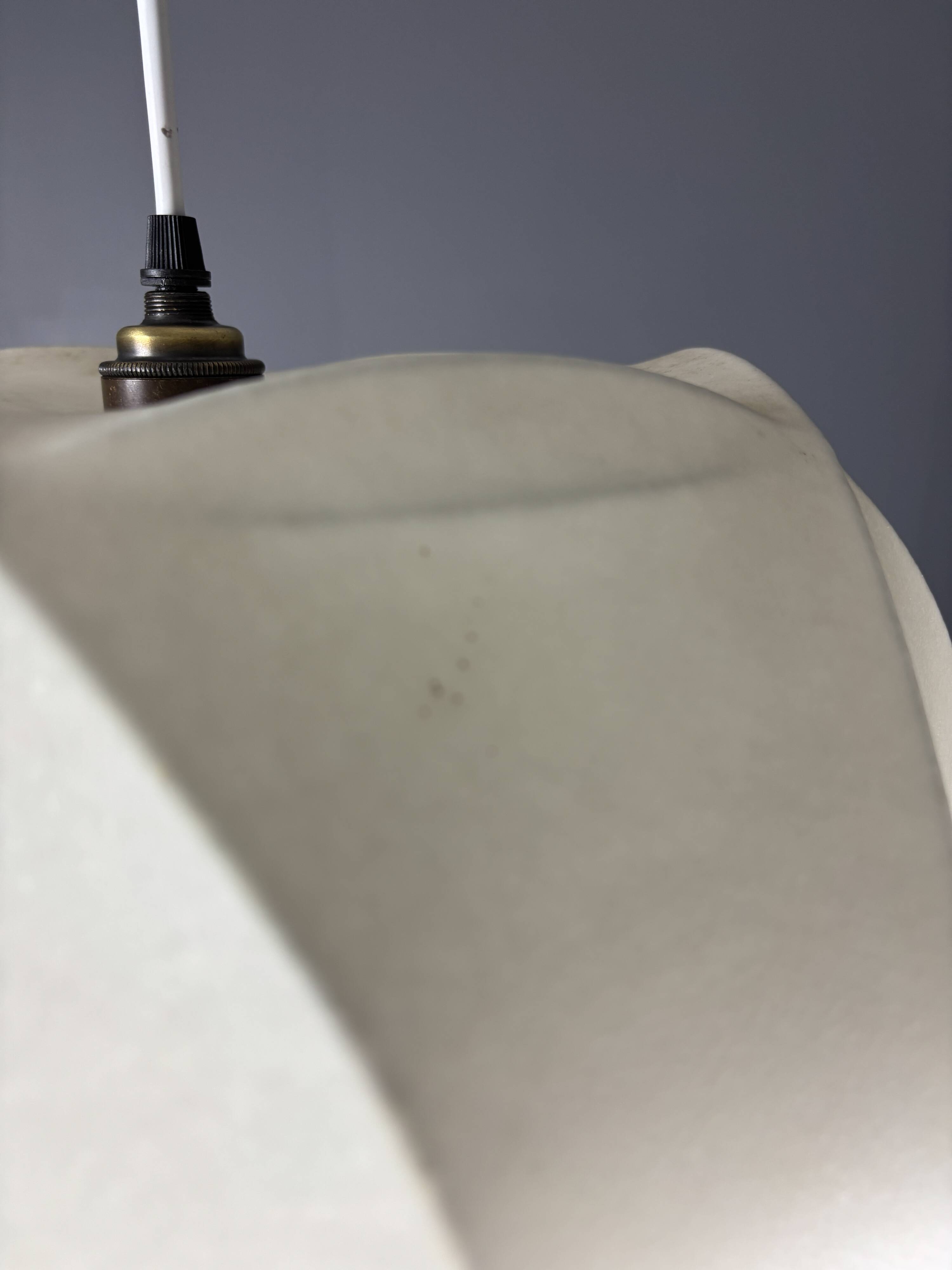 Midcentury space age cocoon hanging pendant ceiling lamp, 1960s