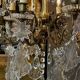 Crystal and bronze chandelier